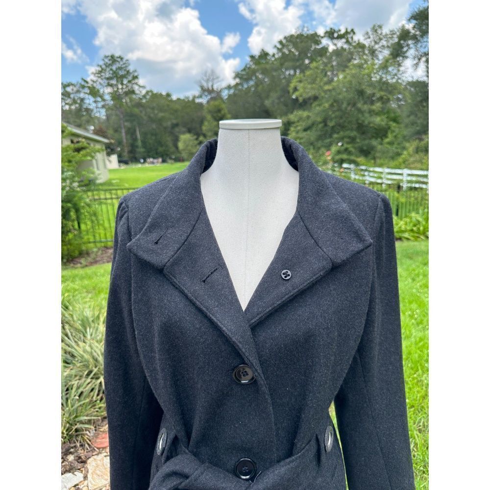 Centrigrade Gray Wool Blend Womens Pea Coat Size Medium